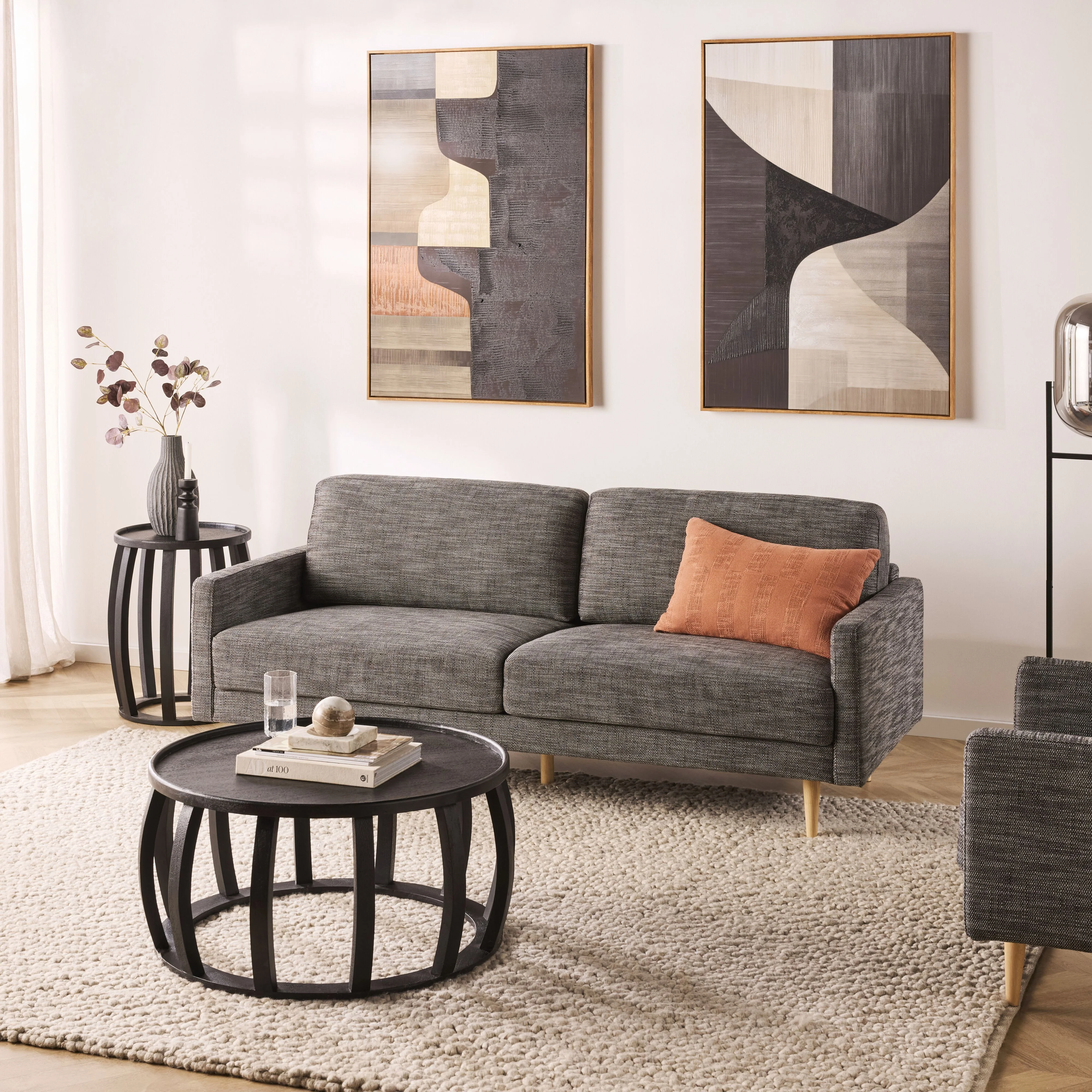 Boden 3 Seater Sofa Alaska Charcoal