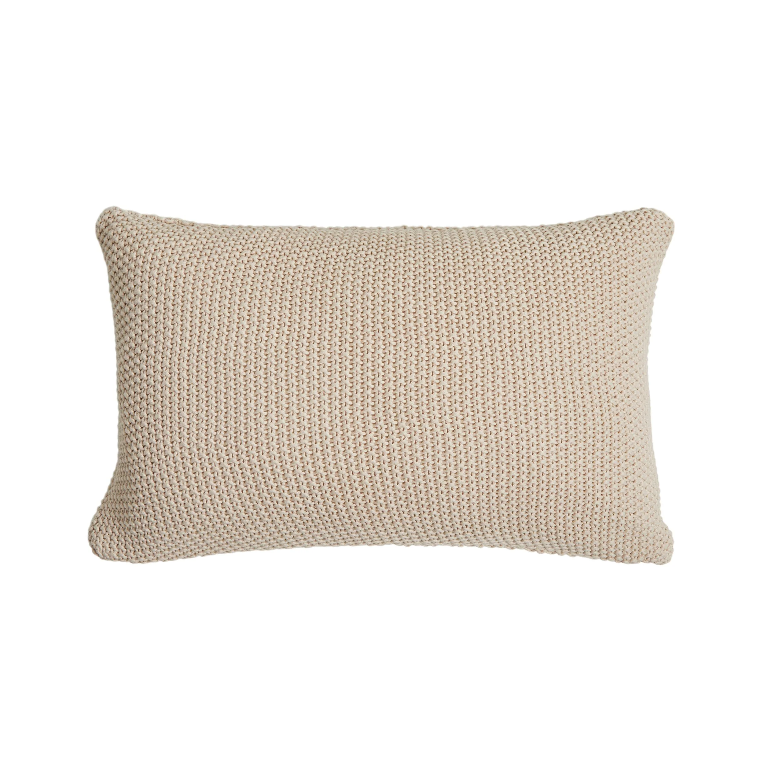 Marley Purl Knitted Cushion Sand 55X35cm
