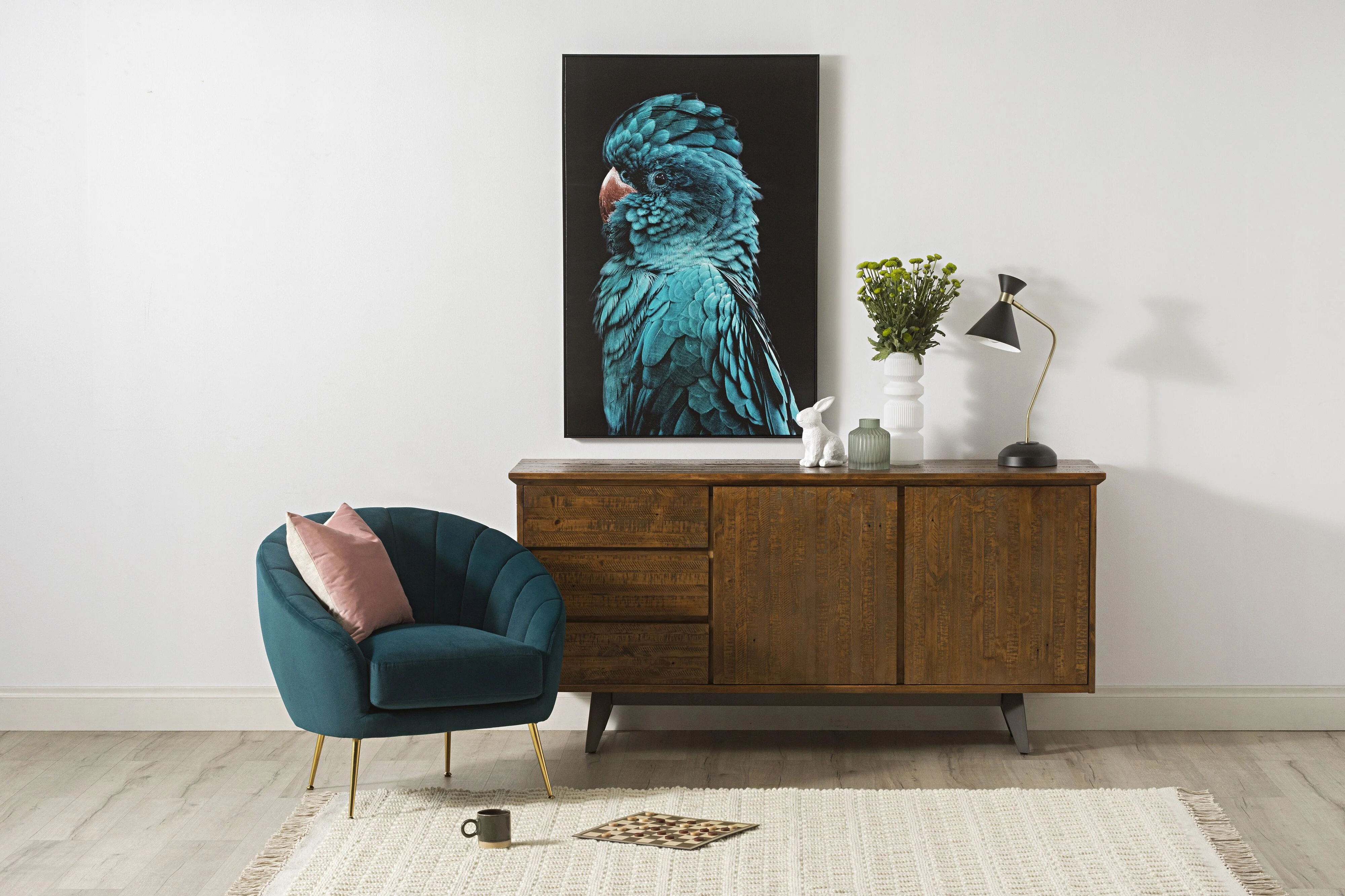 2561-blue-teal-charles-cockatoo-framed-print-120x80cm-4.webp Blue Teal Charles Cockatoo Framed Print 120x80cm