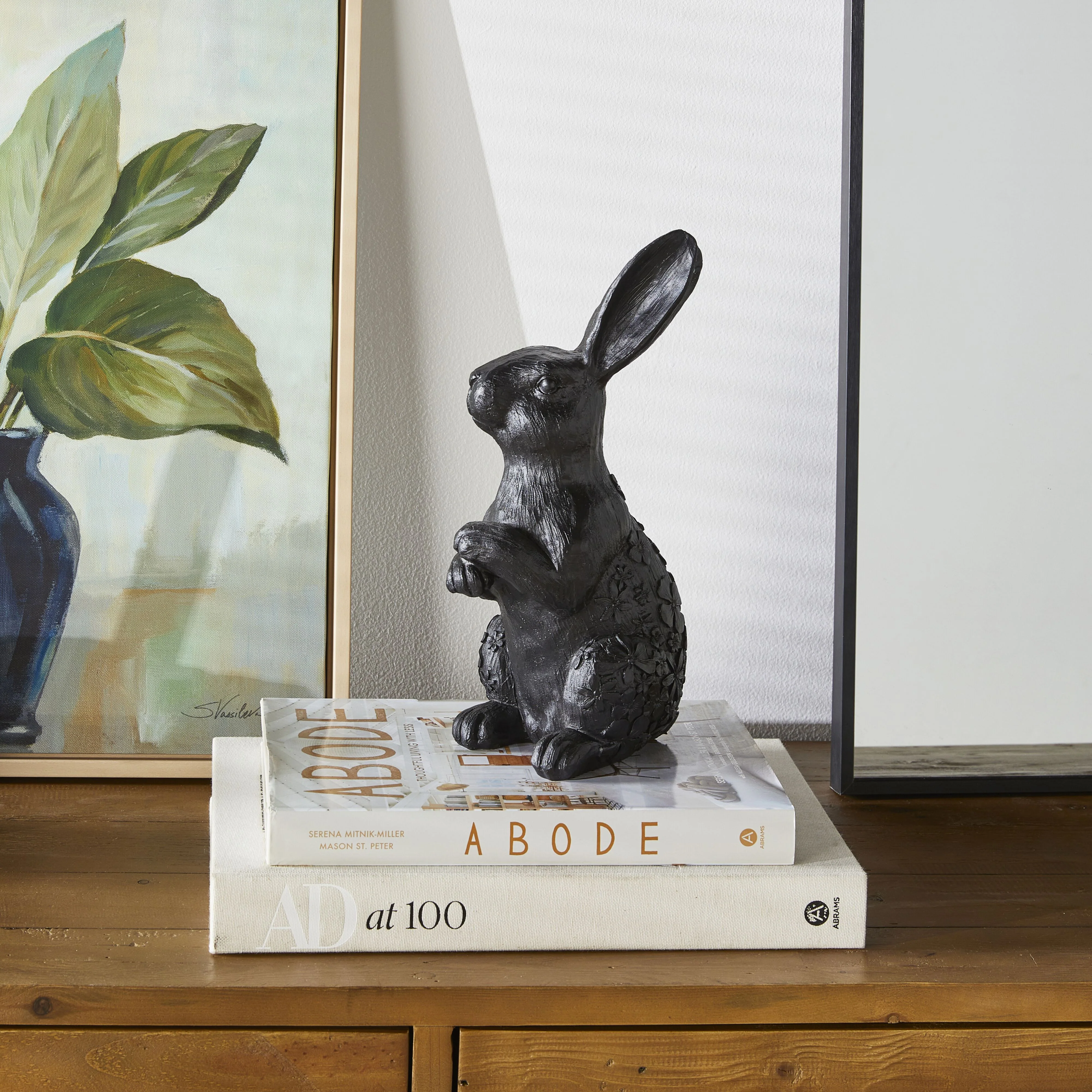 2576-black-rabbit-statue-31x15x13cm-4.webp Black Rabbit Statue 31x15x13cm