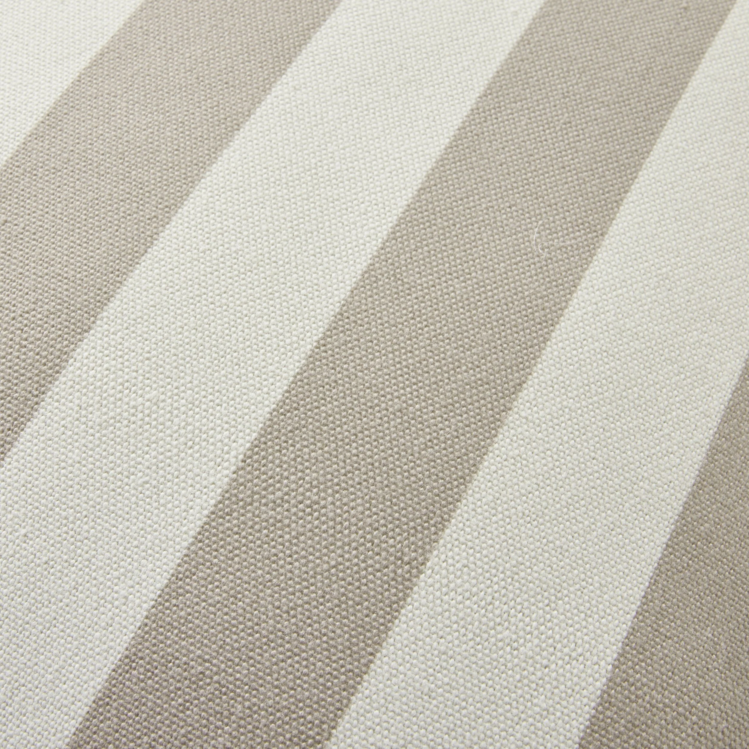 Aruba Scallop Edge Stripe Taupe Cushion 45x45cm