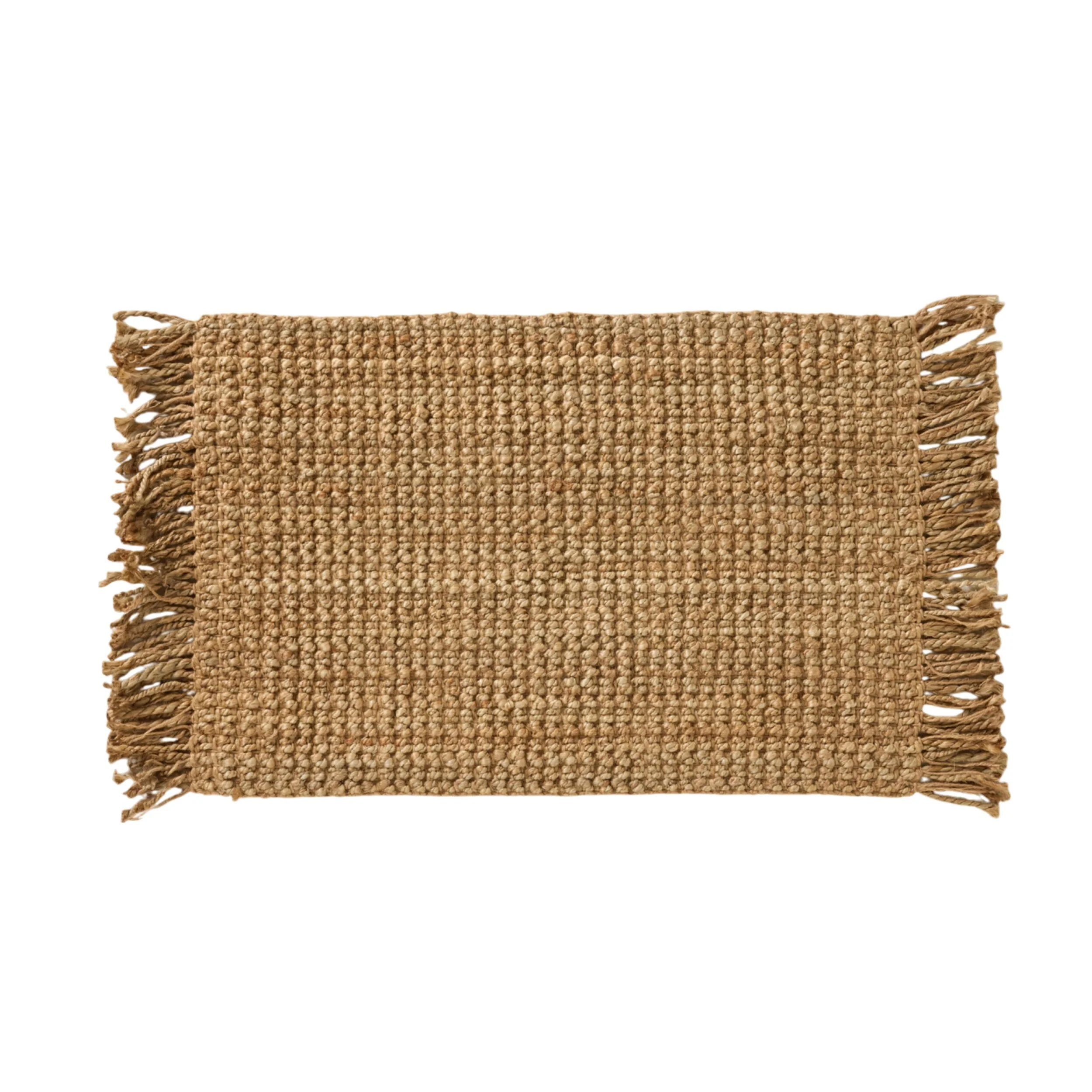 Boucle Fringe Jute Doormat 60x90cm
