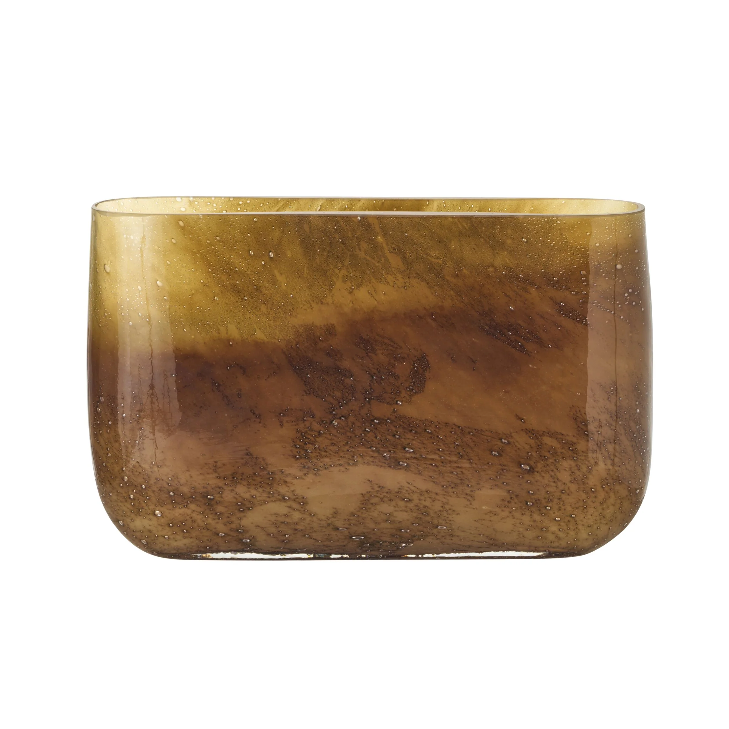 Ombre Powder Glass Vase Umber Medium