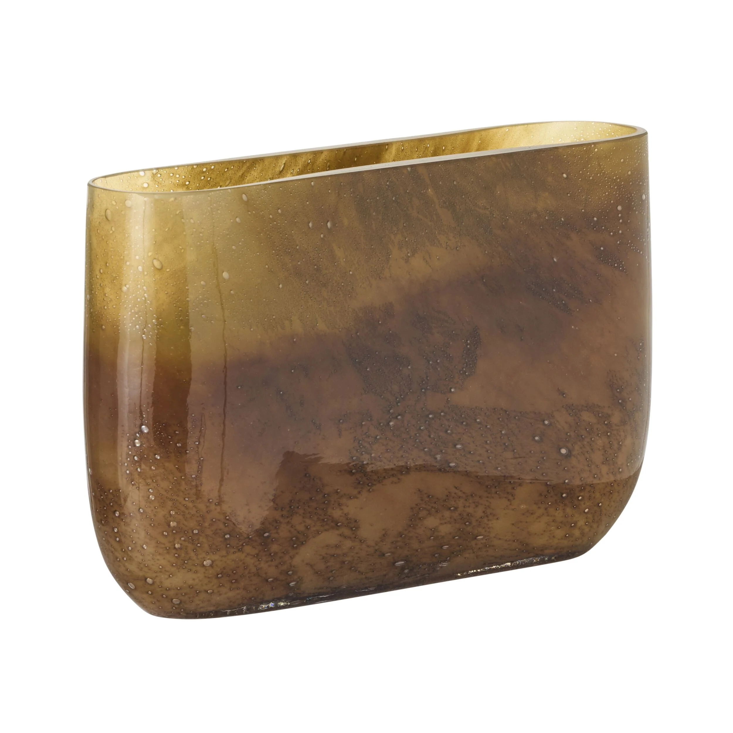 Ombre Powder Glass Vase Umber Medium