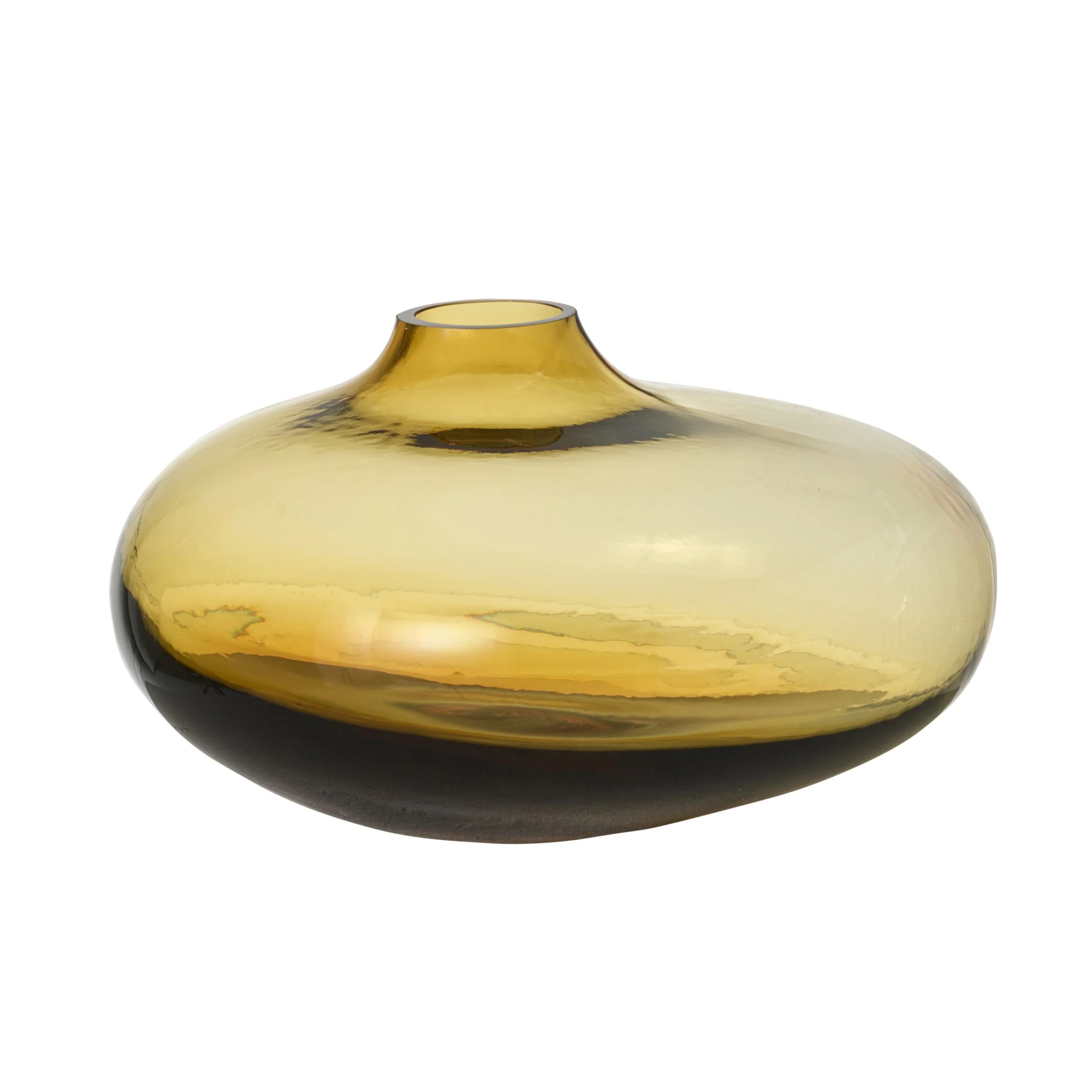 Oceanic Tinted Flagon Glass Vase Amber