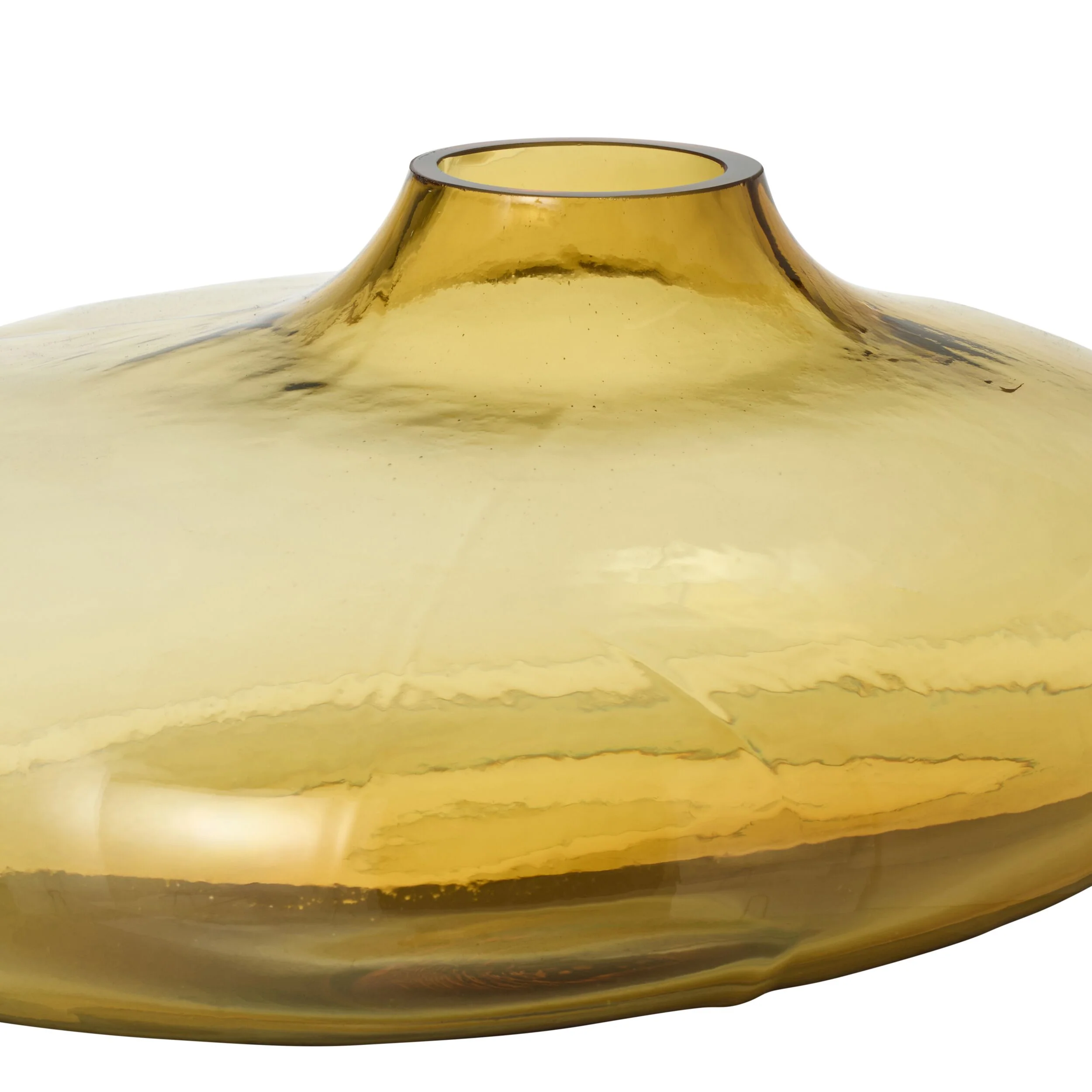 Oceanic Tinted Flagon Glass Vase Amber