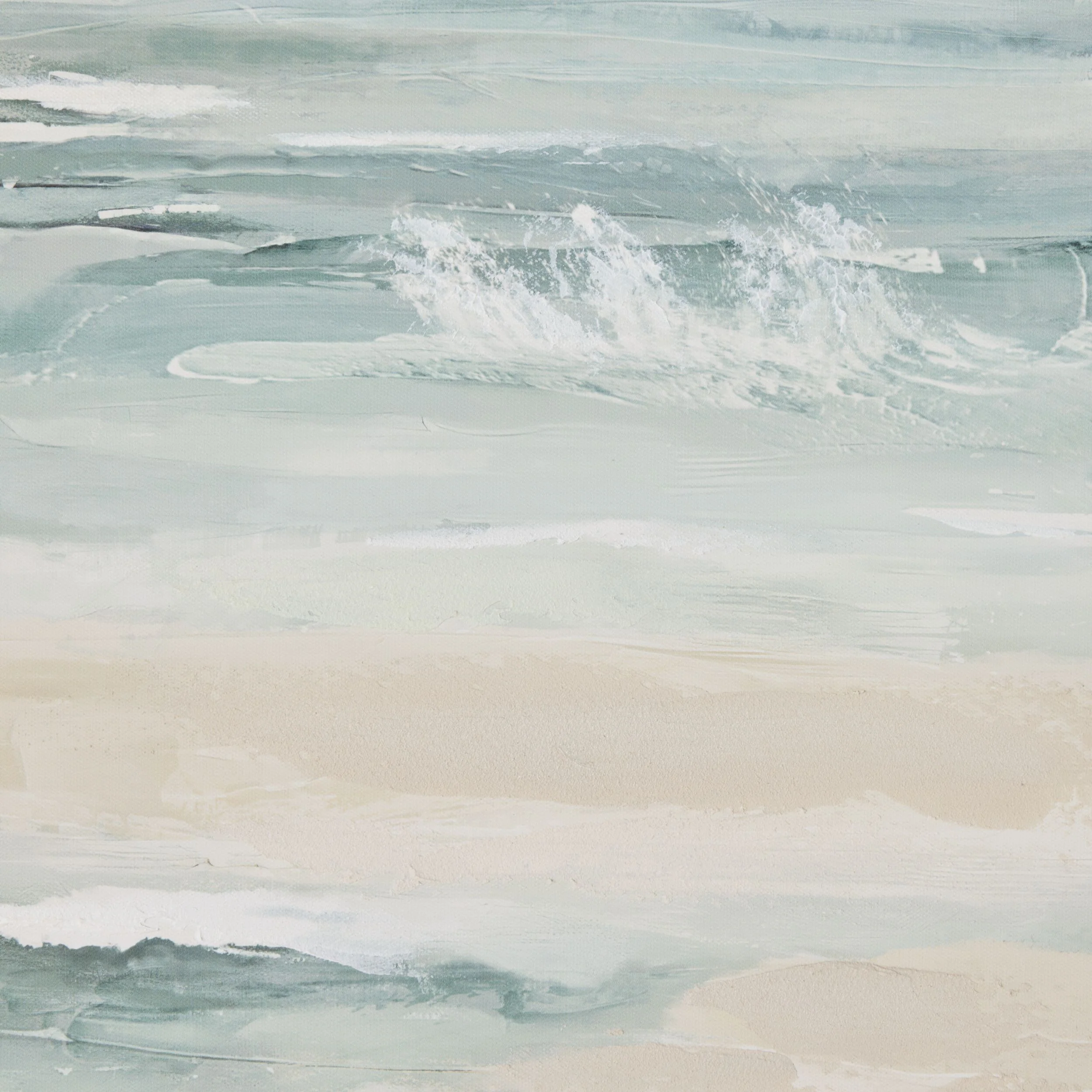 Narrow Ocean Framed Canvas Print 42.5x122.5cm