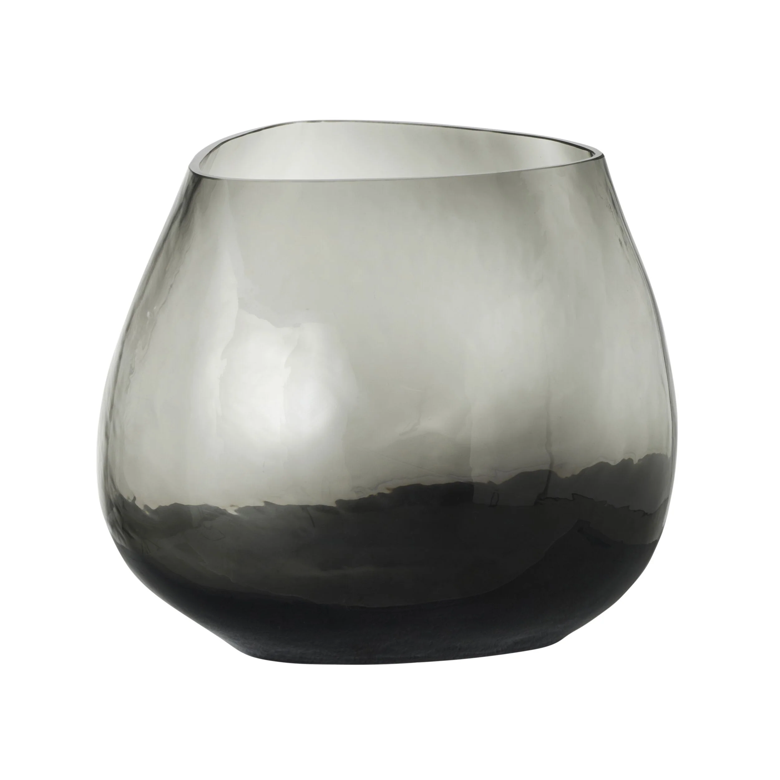 Hazy Glass Vase Smoke Medium