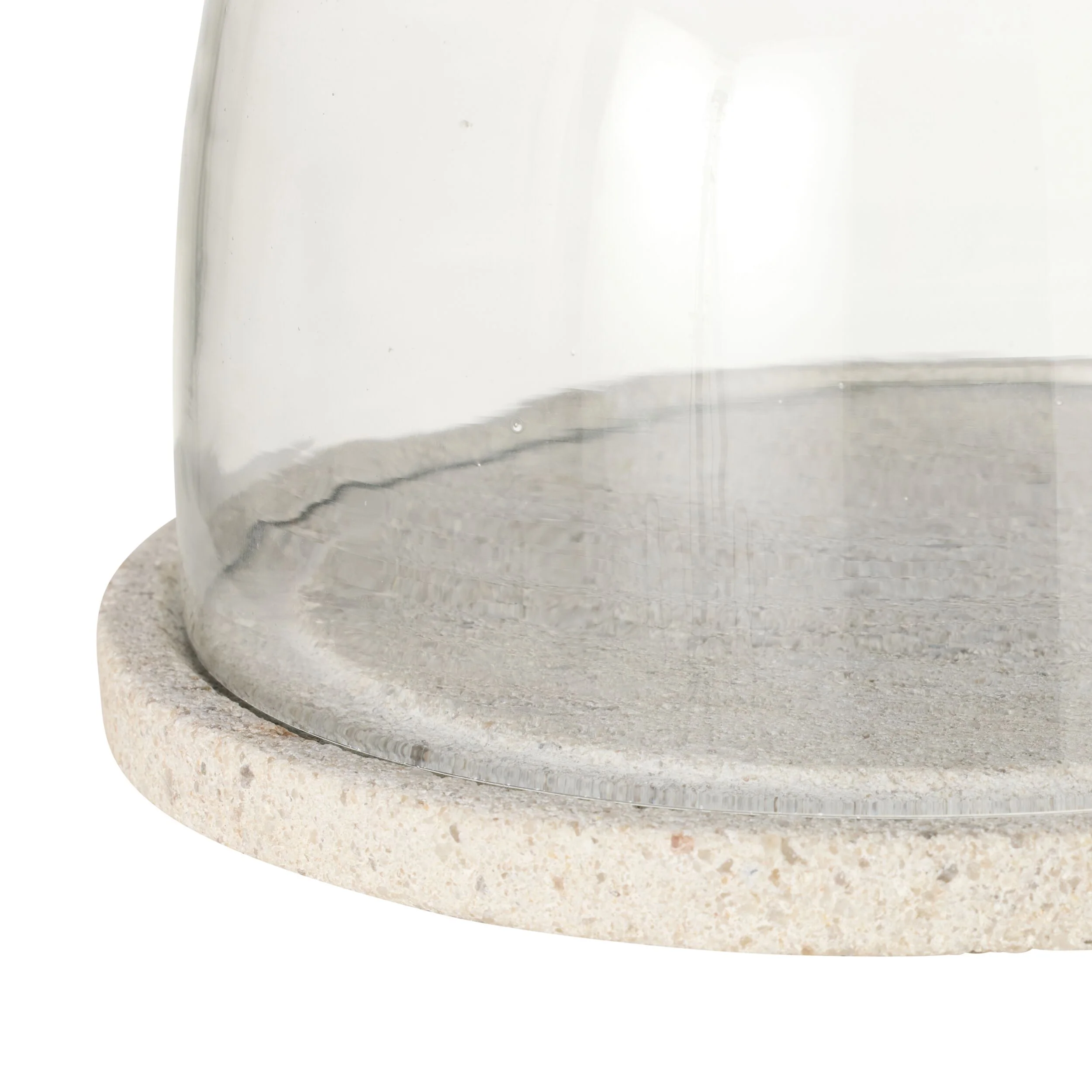 Beige Marble And Glass Cheese Dome