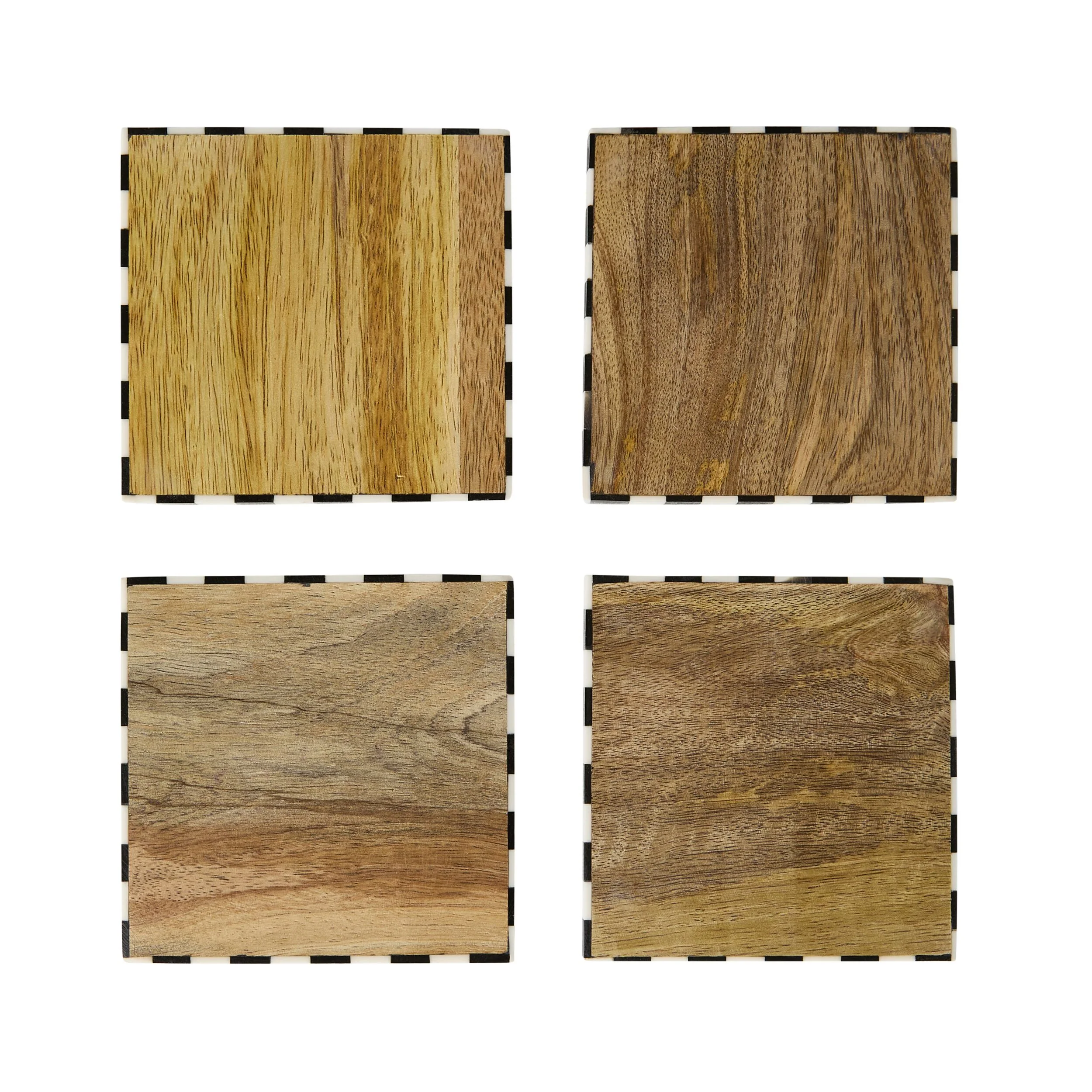 Checkerboard Trim Square Coasters
