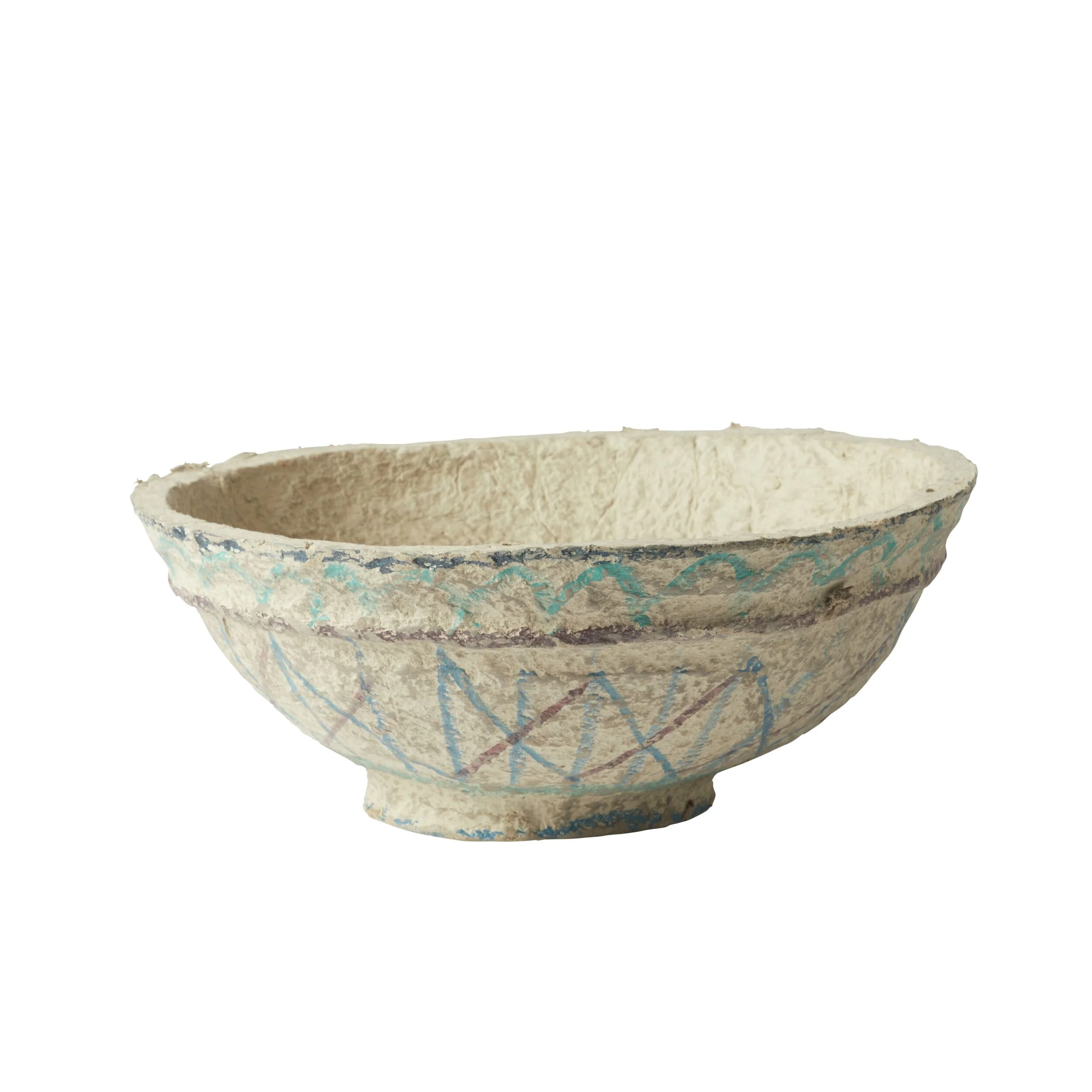 Darsh Cream Papermache Bowl Medium 35x35x17cm