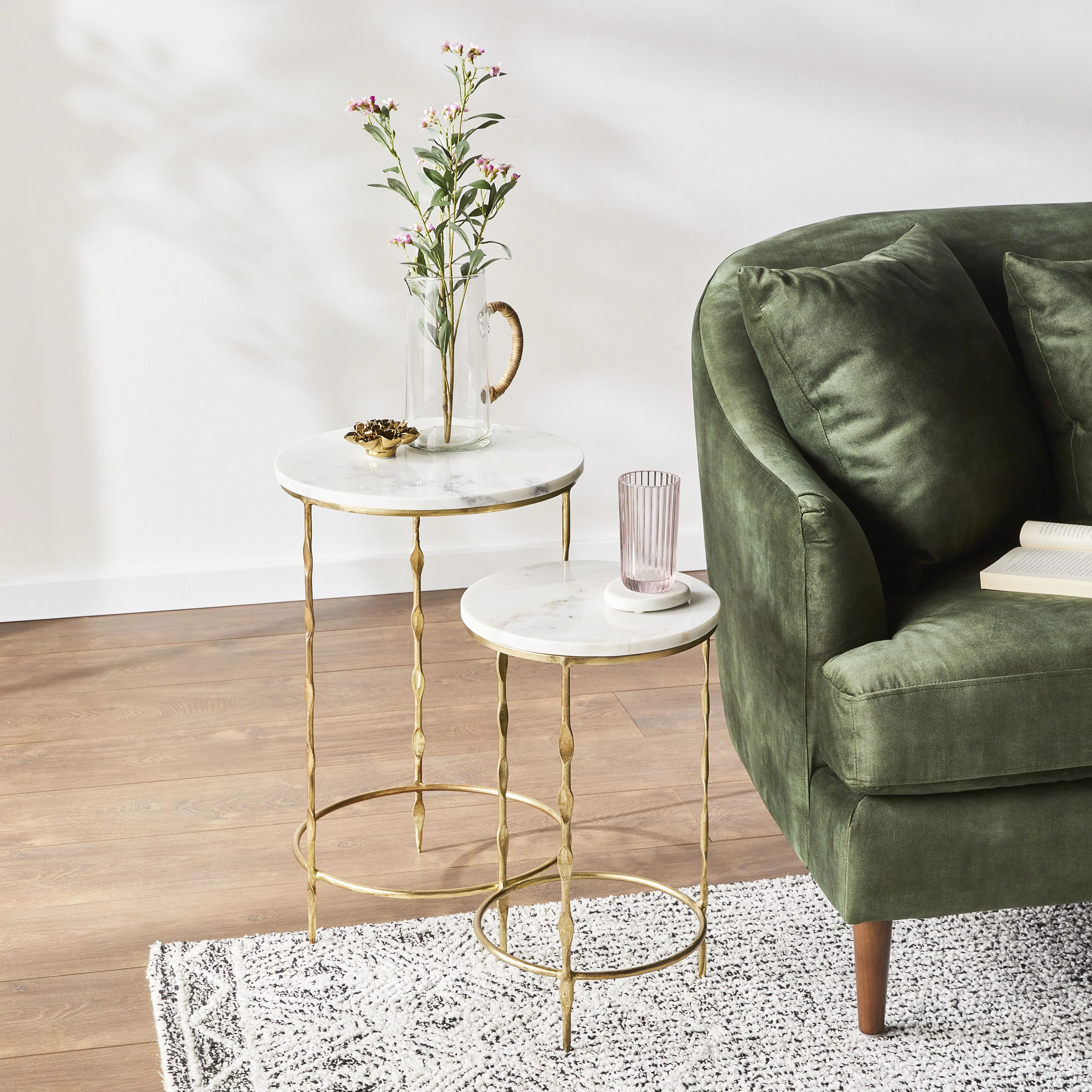 2980-iron-round-side-table-with-marble-top-50cm-5.webp Iron Round Side Table With Marble Top 50cm
