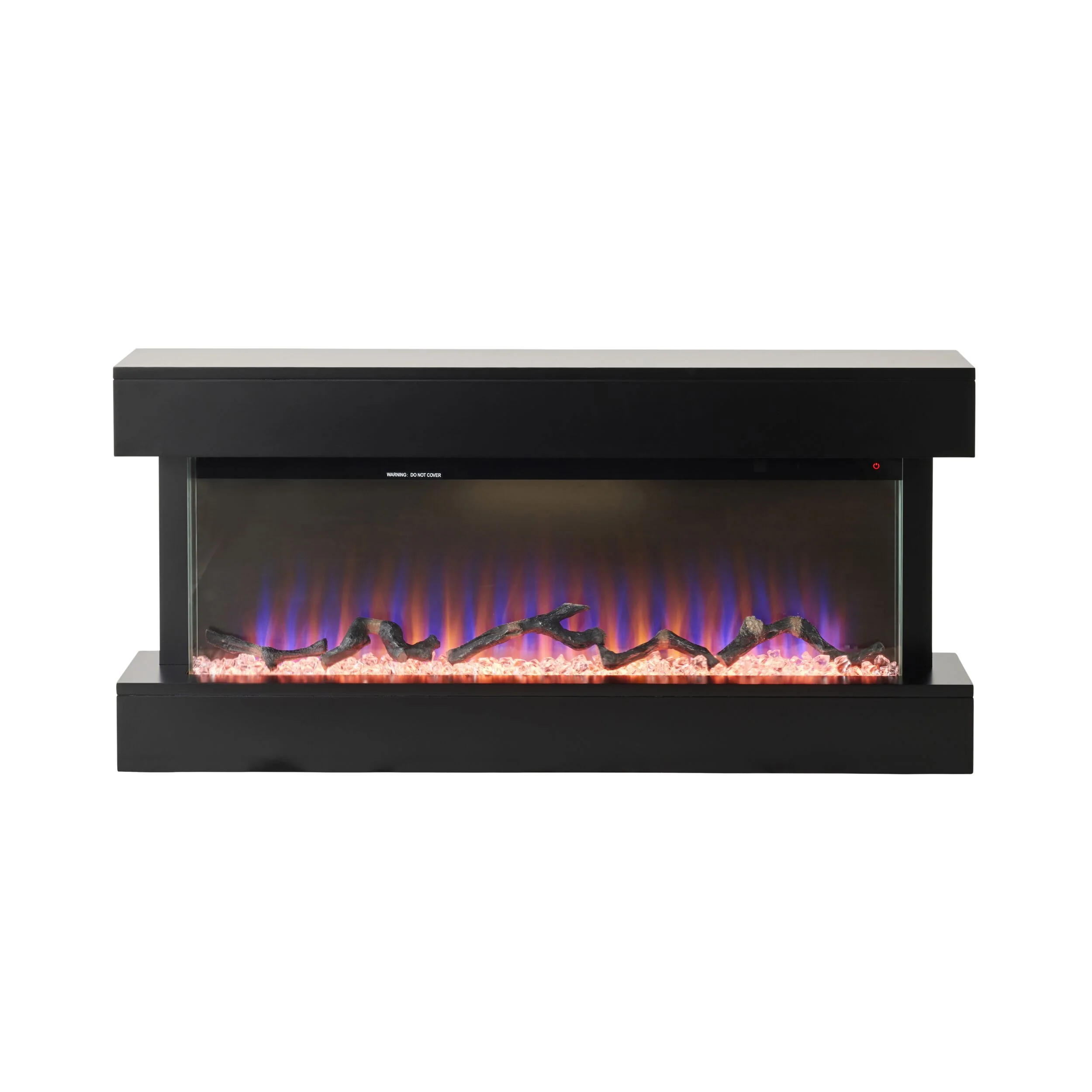Kensington Fireplace Black 110x18x52cm