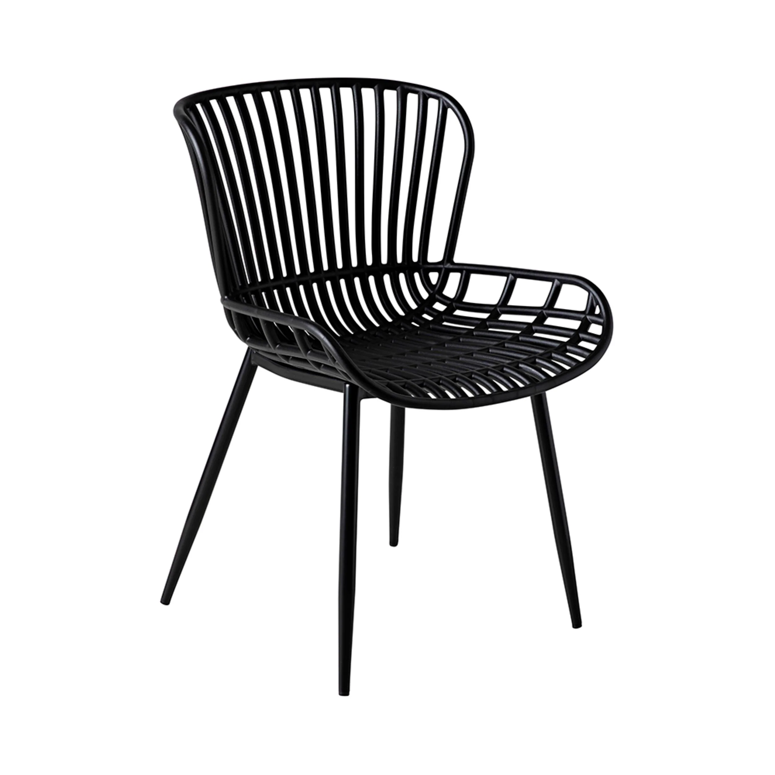 Lini Outdoor Dining Chair Black