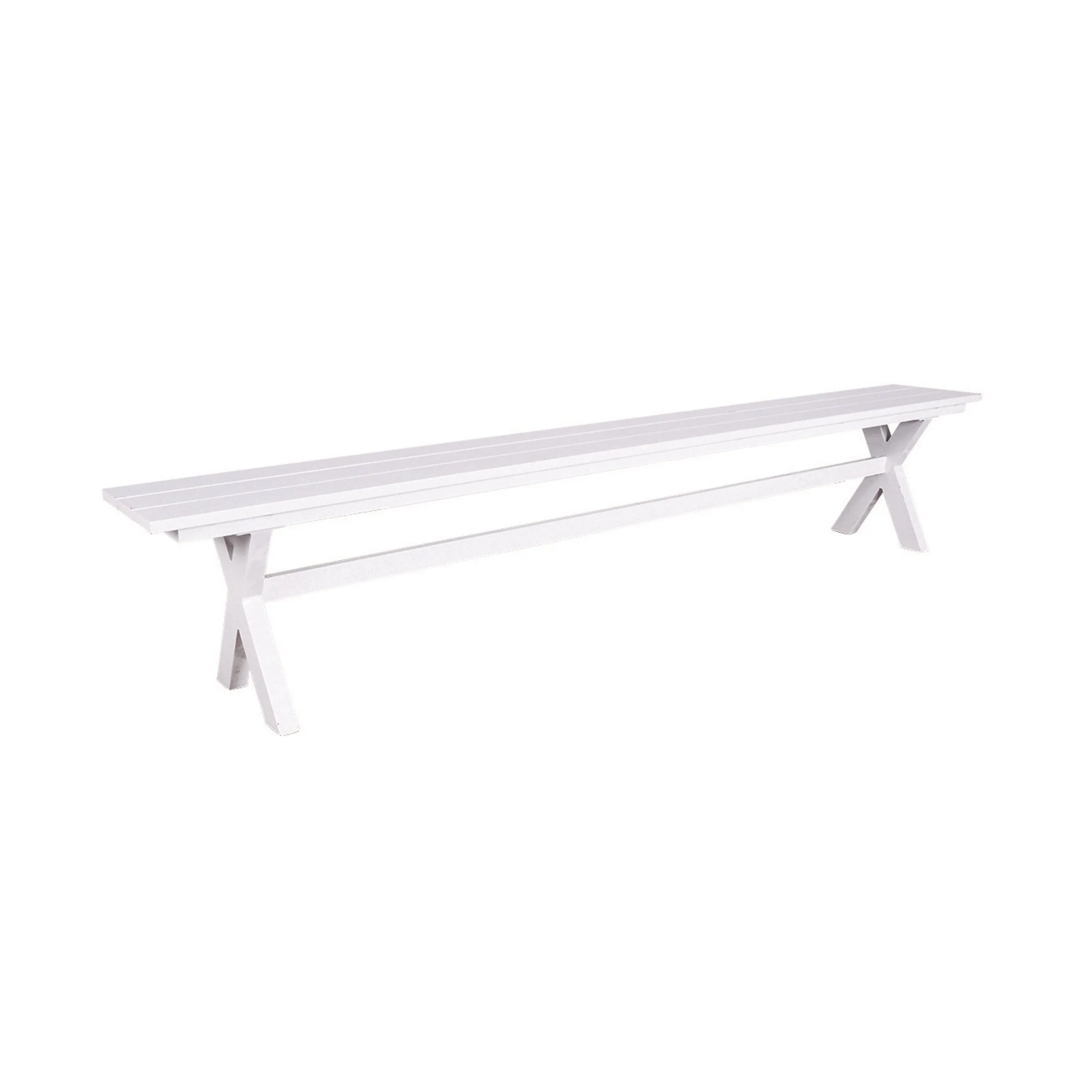Blake Aluminium Dining Bench 240cm White