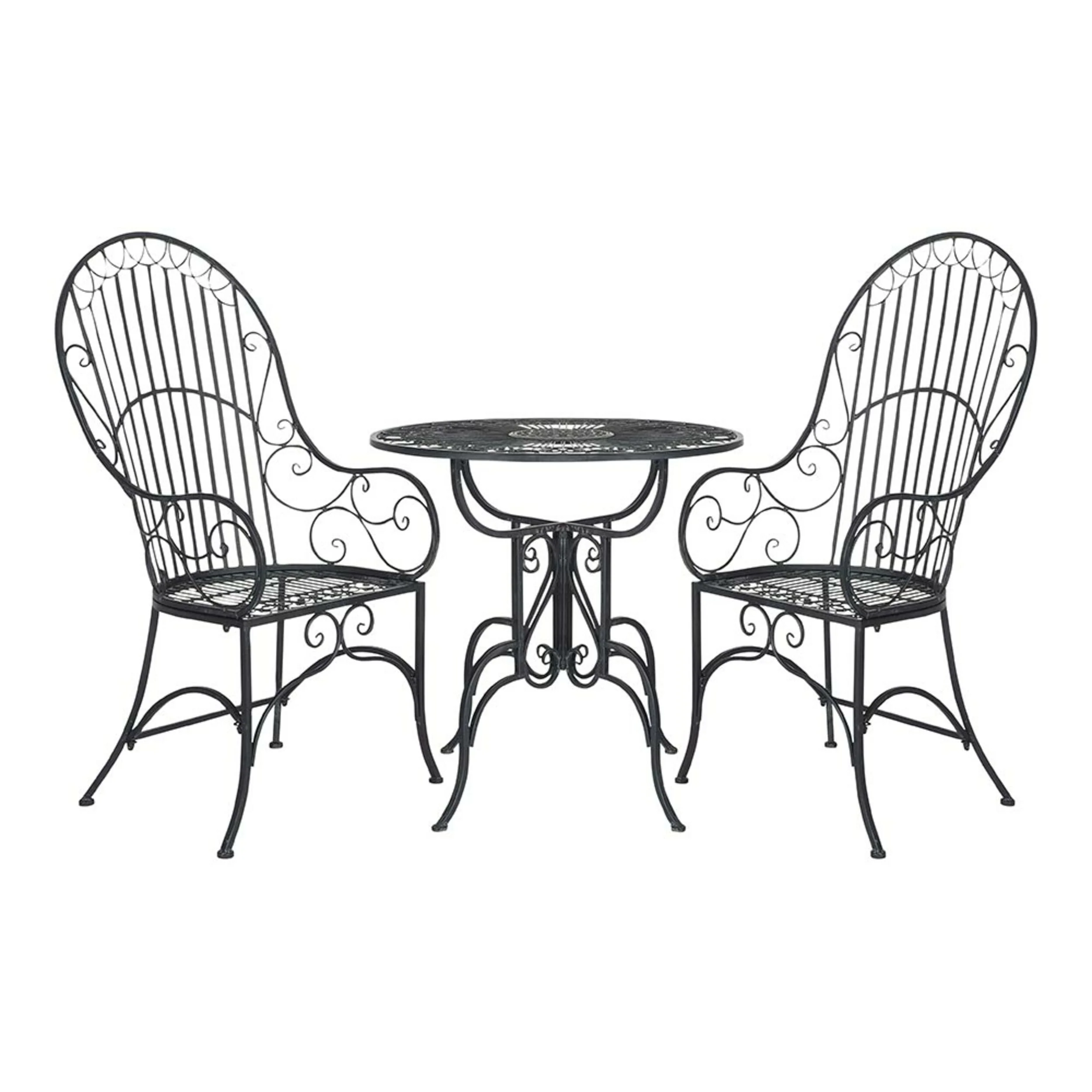 Arles Garden Table Black with 2 Arles Garden Chair Black Package