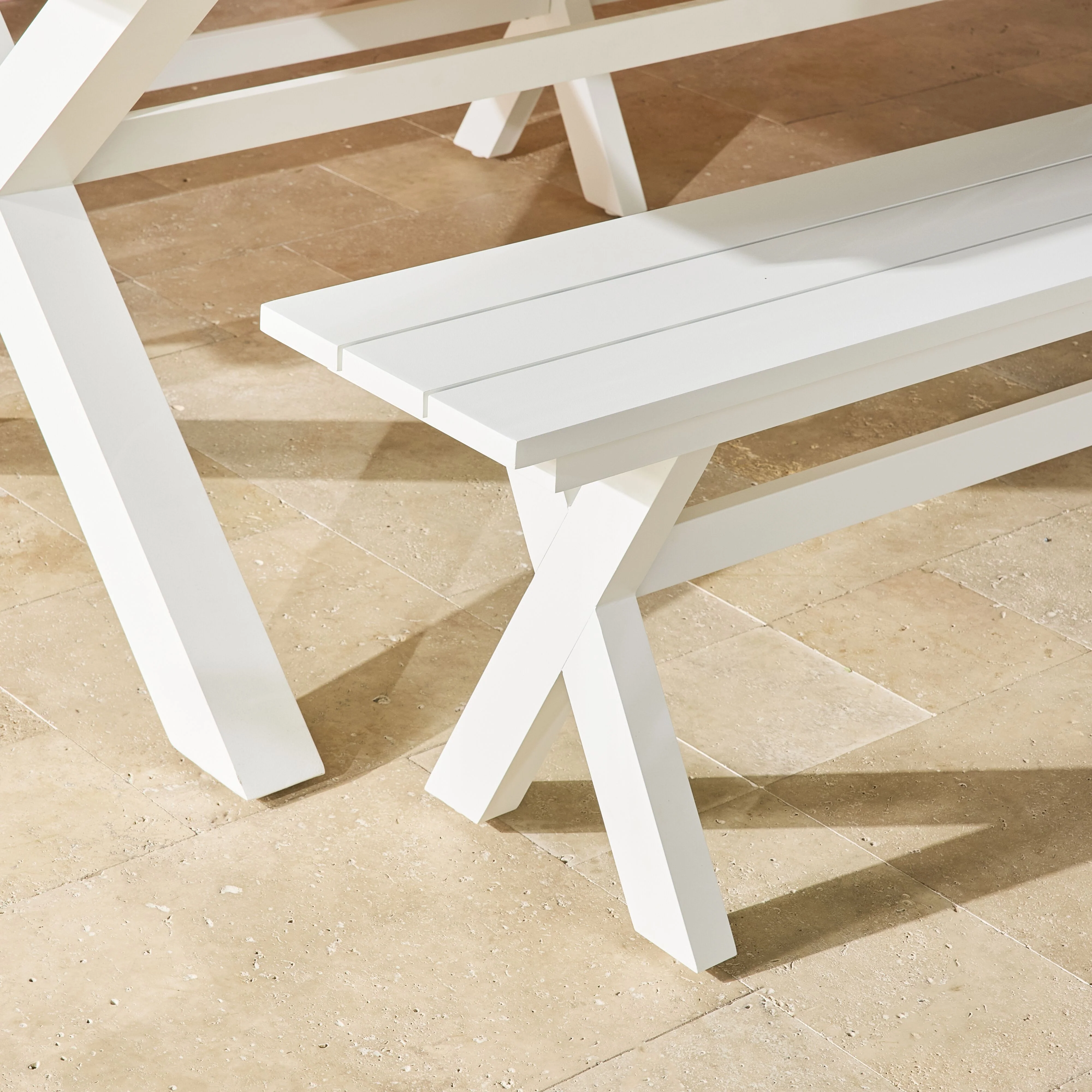 3210-blake-aluminium-dining-bench-300cm-white-8.webp Blake Aluminium Dining Bench 300cm White