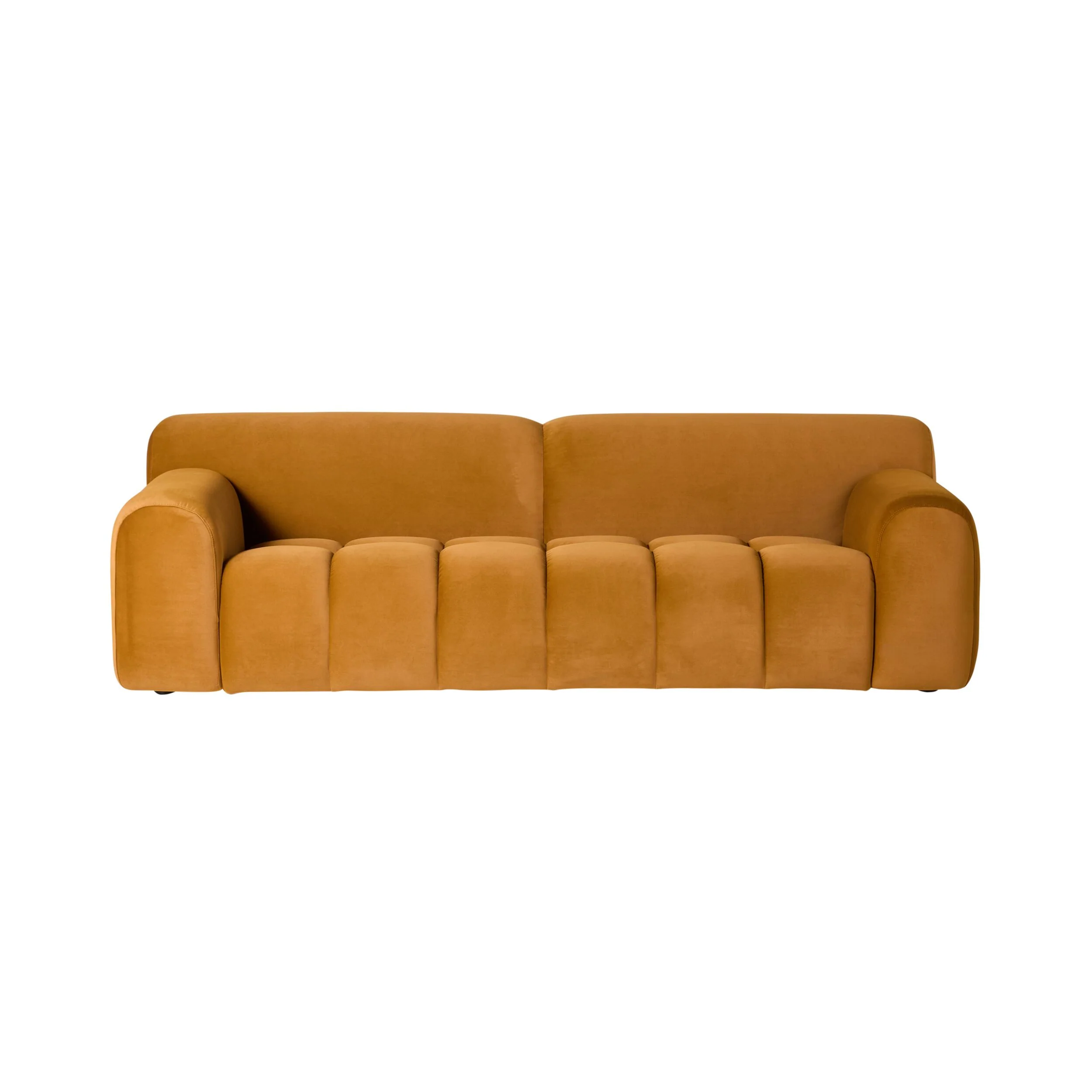 Alexis 2.5 Seater Velvet Sofa Ochre