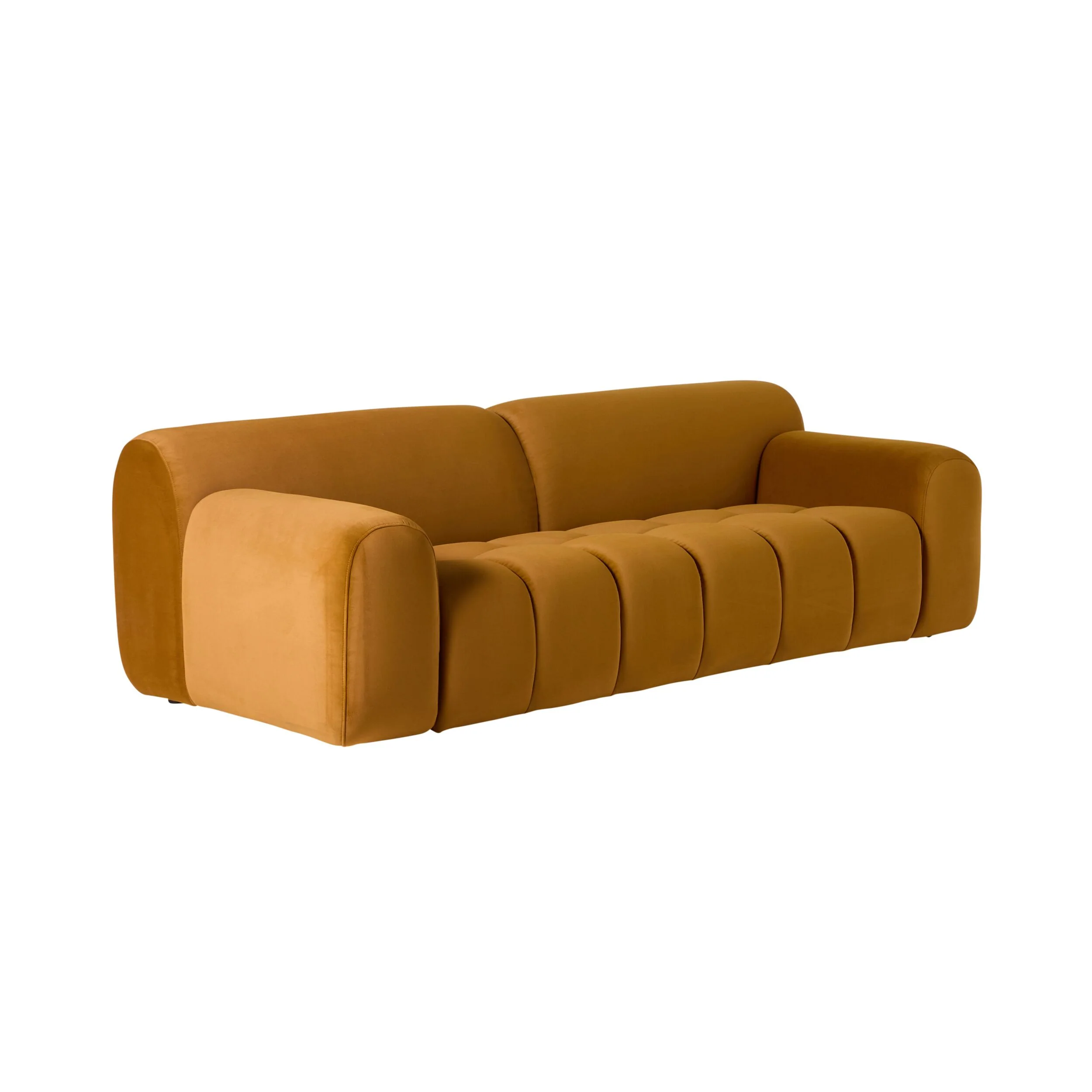 Alexis 2.5 Seater Velvet Sofa Ochre