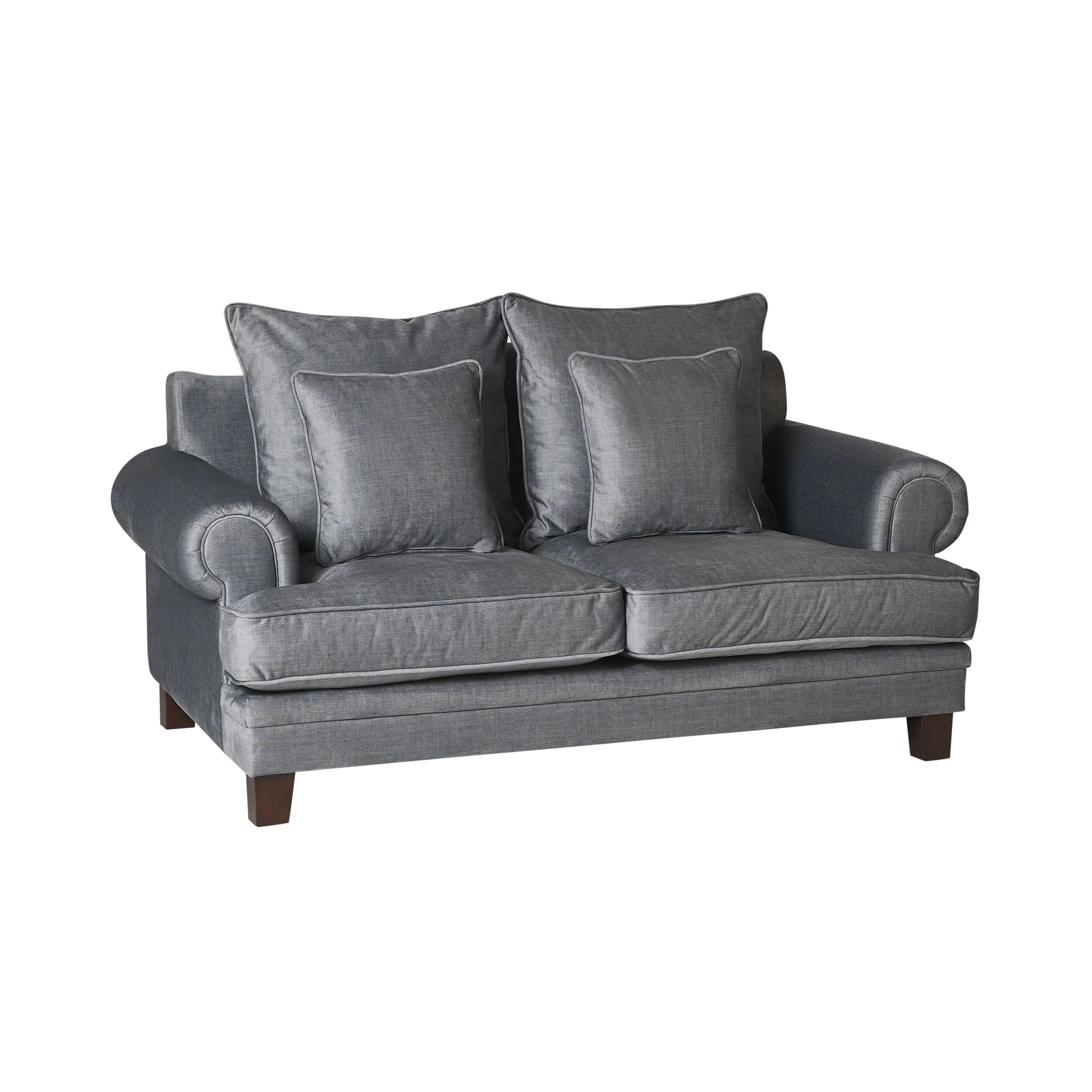 Lisette 2.5 Seater Velvet Sofa Aura Storm