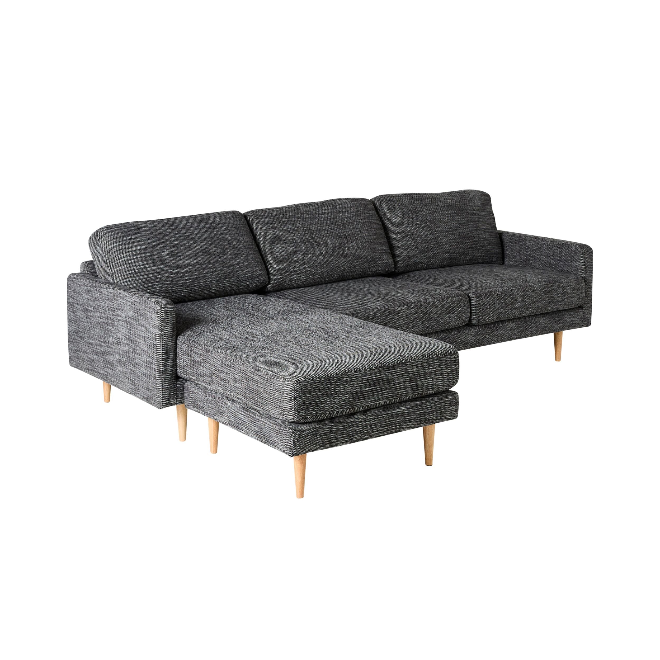 Boden 3 Seater Sofa with Reversible Chaise Alaska Charcoal