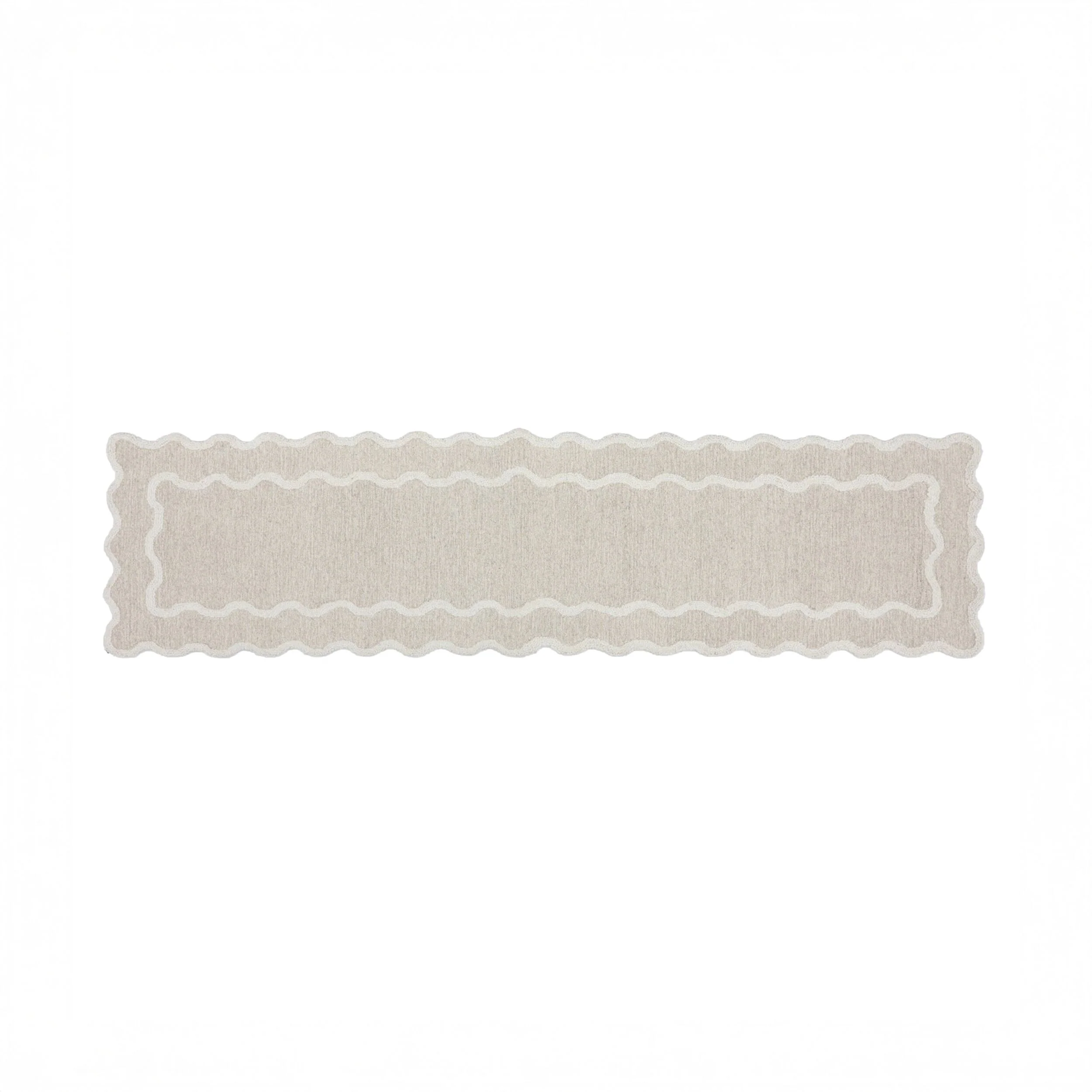 Bromby Scalloped Wool Runner 80x300cm