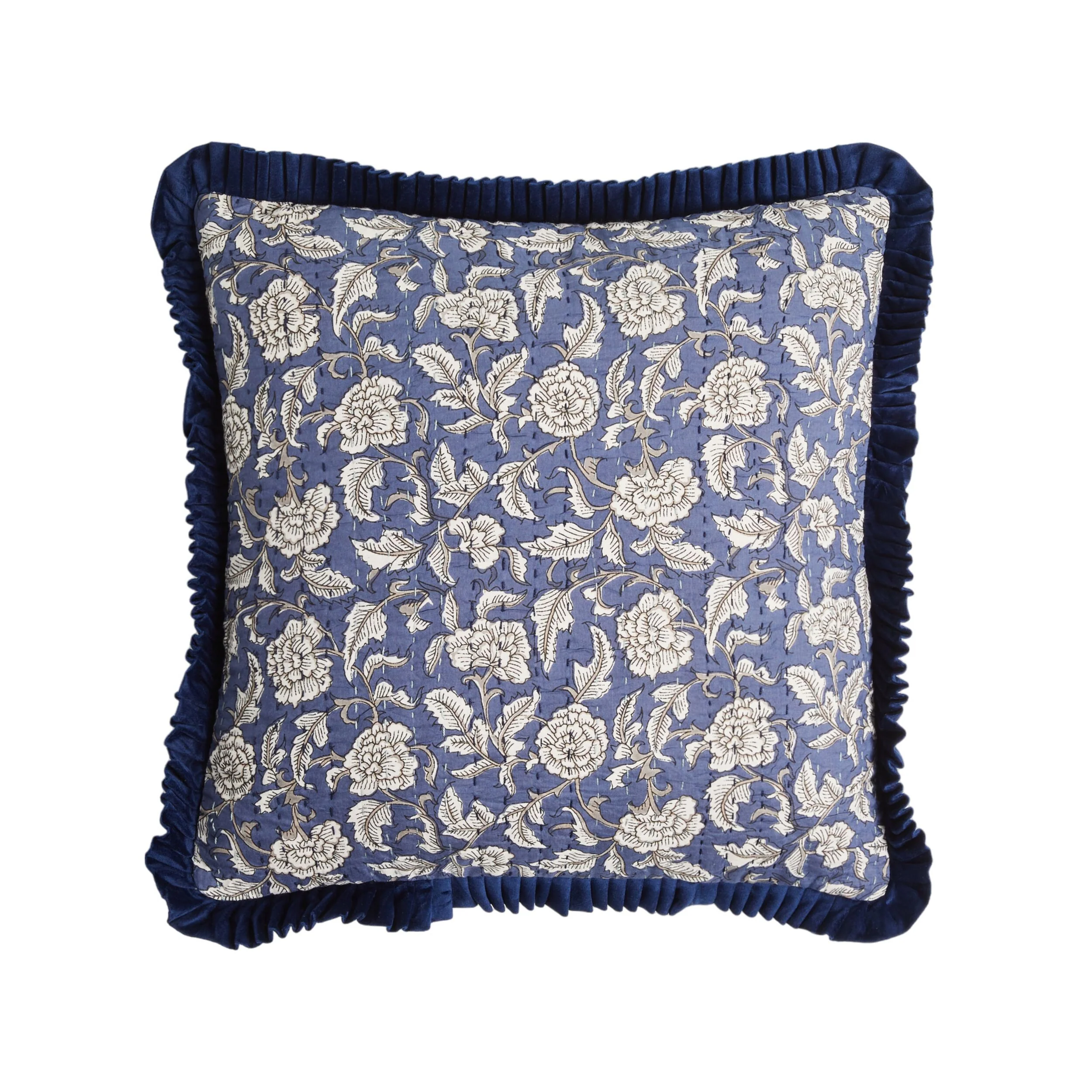 Tansy Navy Square Cushion 45x45cm