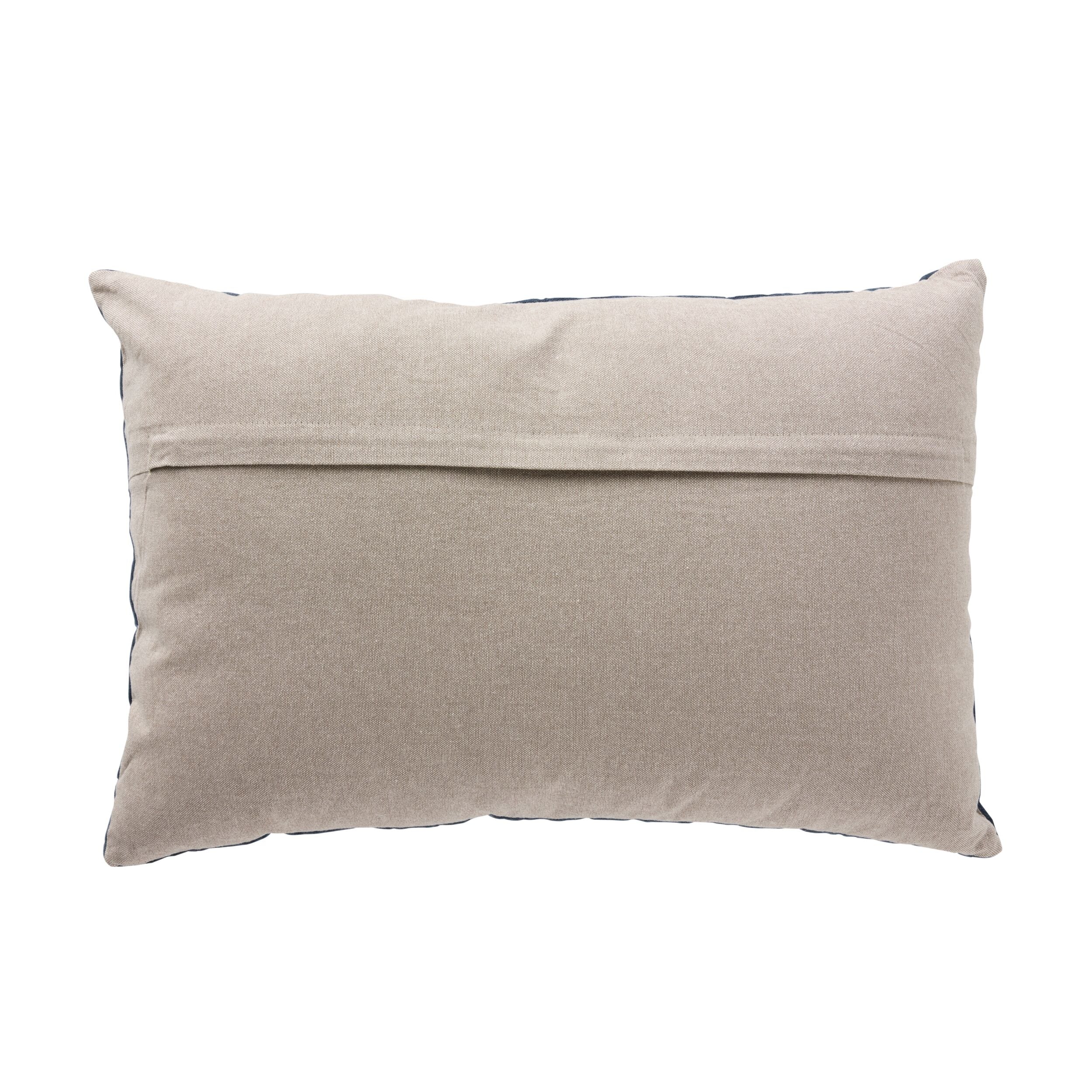Anais Embroidered Velvet Cushion Navy 40x60cm
