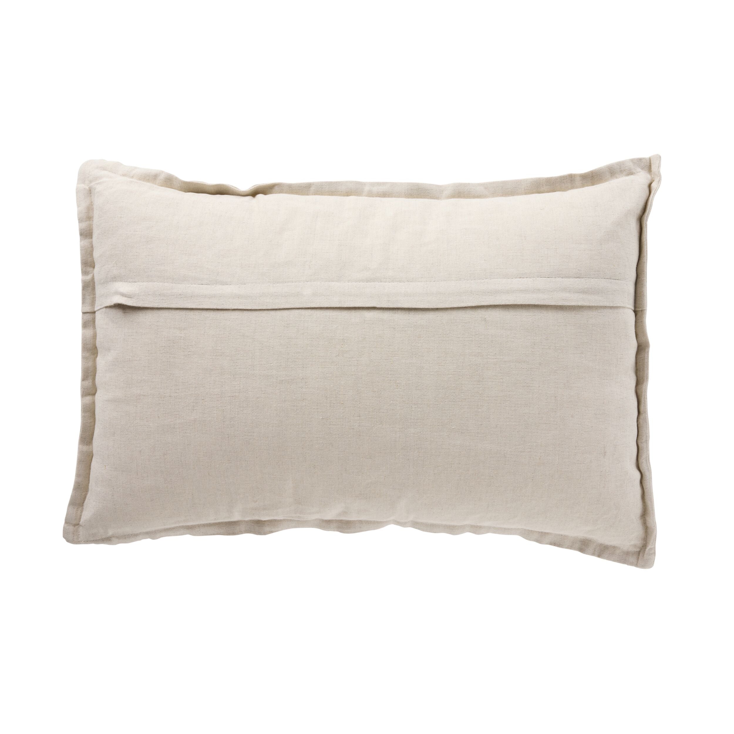 Anais Embroidered Linen Cushion Natural 40x60cm