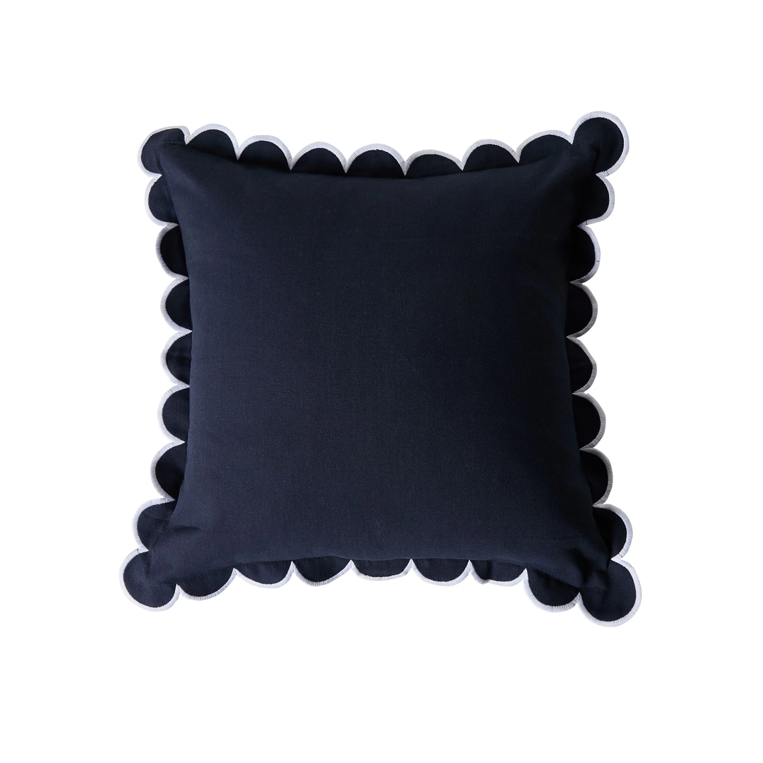 Aerin Scallop Cushion Ink 45cm