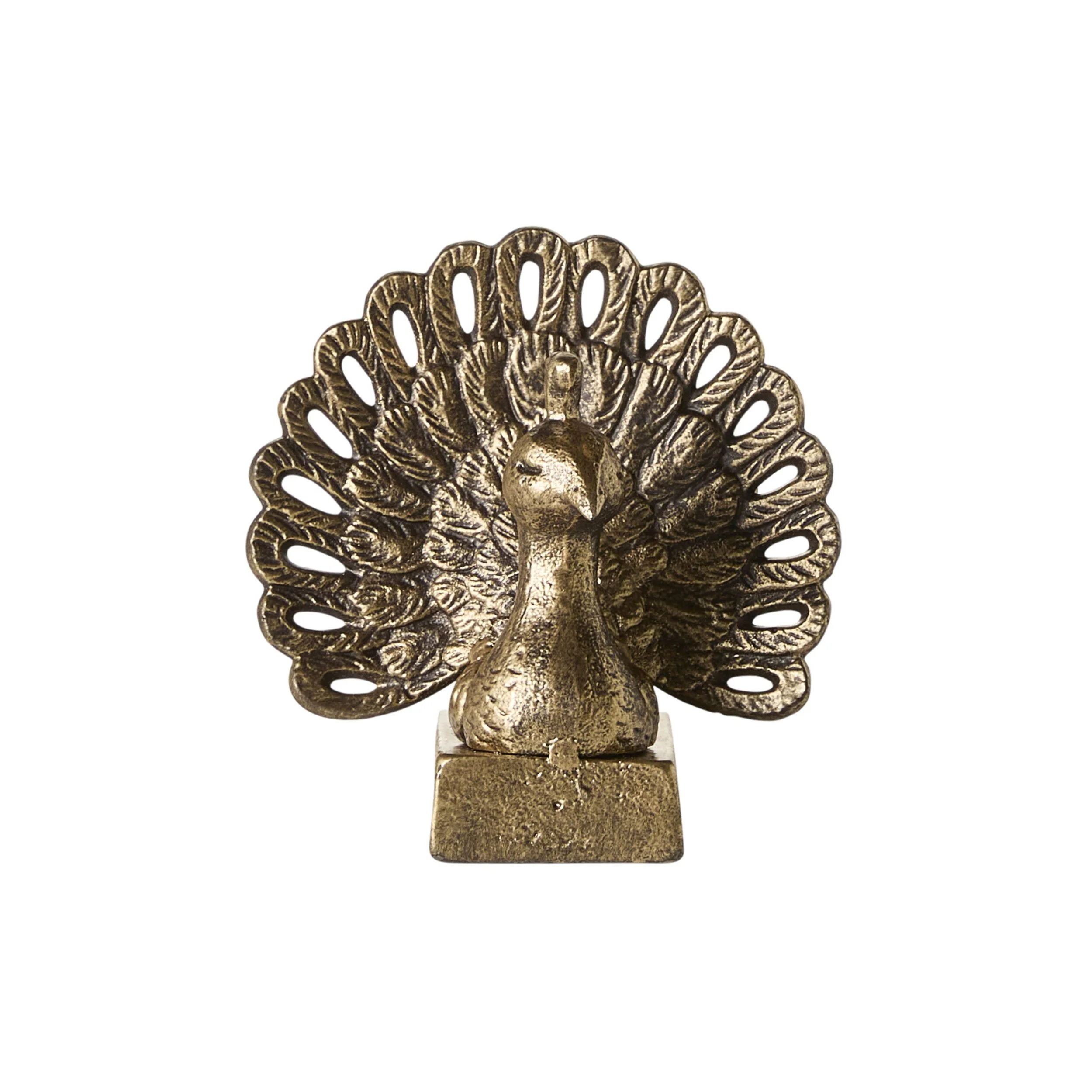 Brass Peacock Door Stop