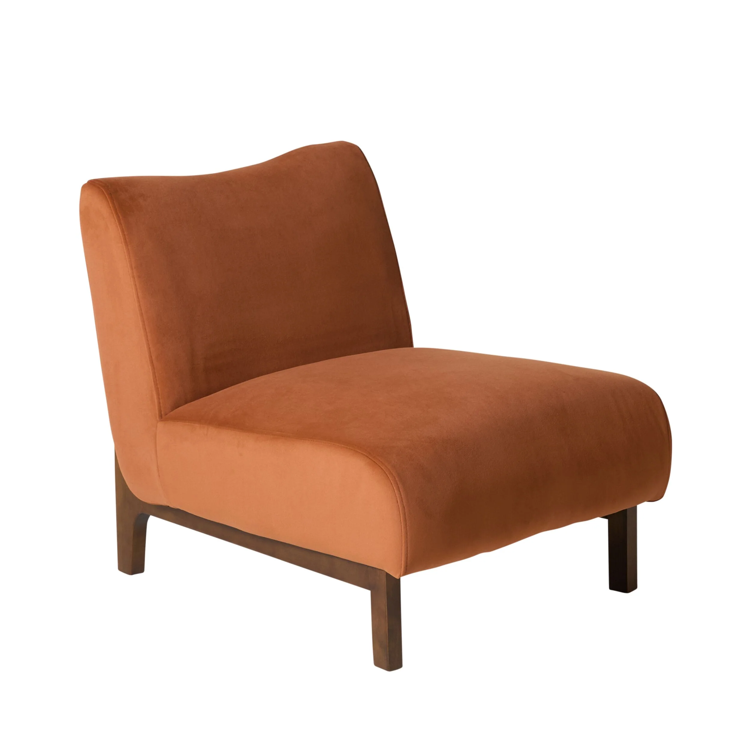 Lenne Occasional Chair Velvet Burnt Orange