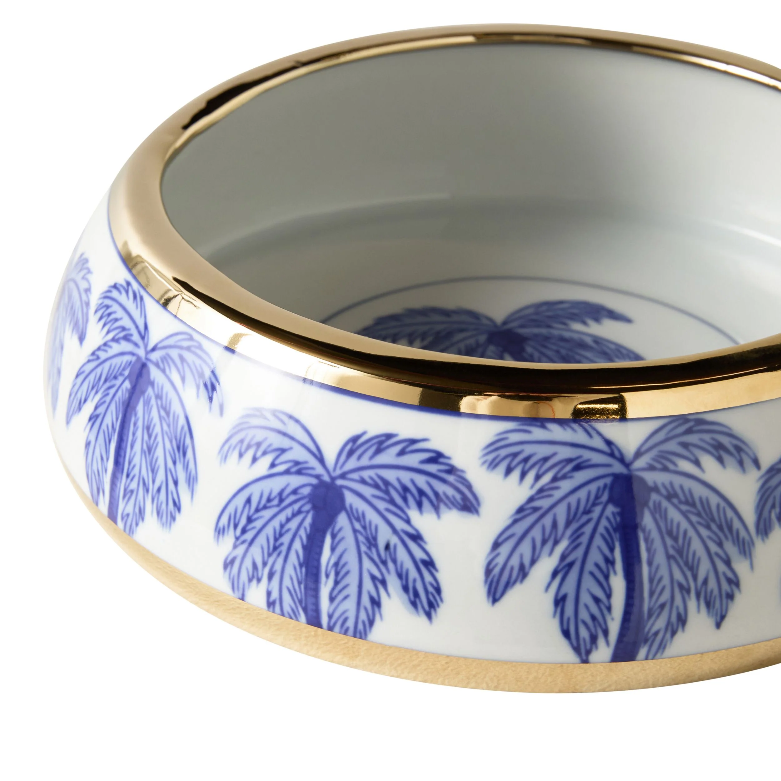 Celadon Sapphire Palm Pet Bowl 23cm