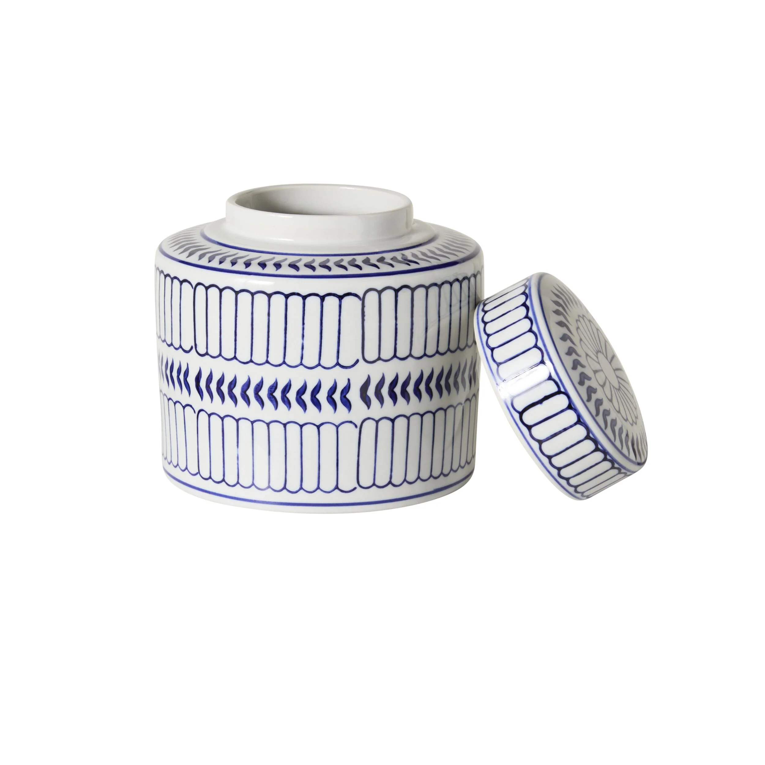 Celadon Striped Ginger Jar 16cm